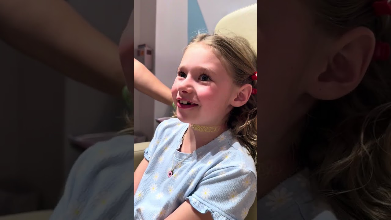 Maddie getting her ears pierced (for real)￼￼