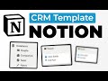 Build a crm in notion  free notion template 