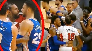 The Heat Wants To Beat Up Ben Simmons | After Flagrant Foul (Random Moments Week 12)