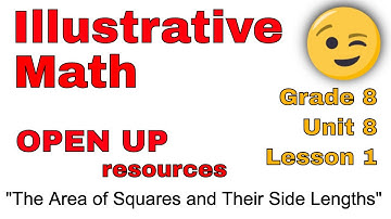 😉 8th Grade, Unit 8, Lesson 1 "The Area of Squares and Their Side Lengths" Open Up Resources