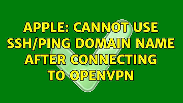 Apple: Cannot use ssh/ping domain name after connecting to openvpn (3 Solutions!!)