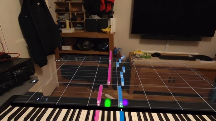 Playing piano in mixed reality is magical with the Quest 3! #PianoVisi, Quest 3