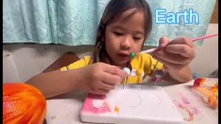 Solar System Model for kids. Science performance task grade 2