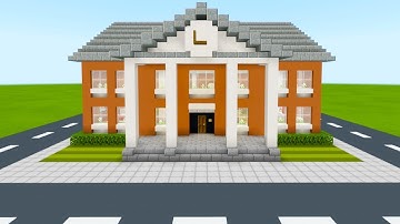 Minecraft Tutorial: How To Make A Town Hall Part 1 "2019 City Tutorial"