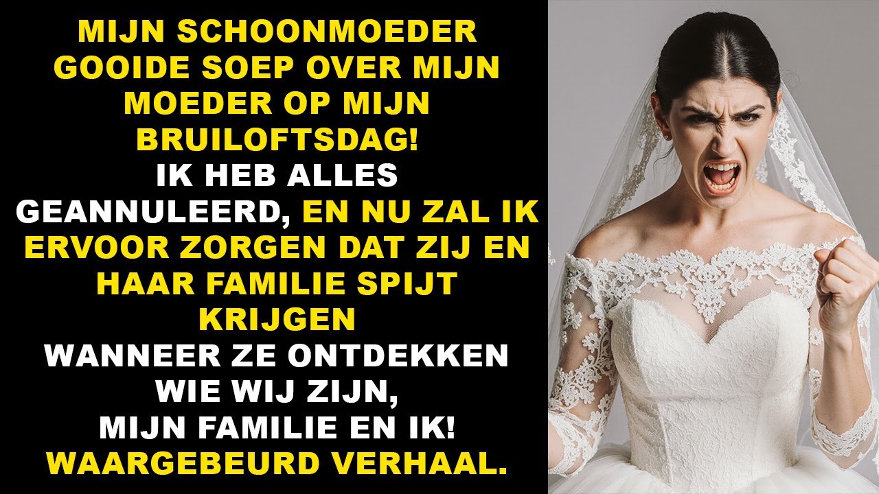 Mijn schoonmoeder gooide soep op mijn moeder op de bruiloft – ik annuleerde alles.