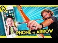 iPhone Archery Challenge DON'T HIT THE PHONE