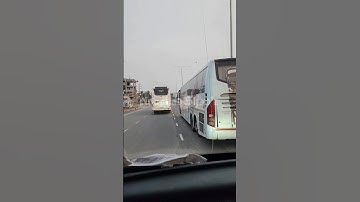 SCANIA vs VOLVO💥high speed overtaking by SCANIA multi axle over Volvo B11R i-shift🤩#shorts#volvo#bus