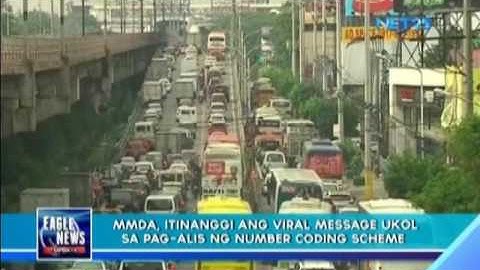 MMDA denies removal of number coding scheme