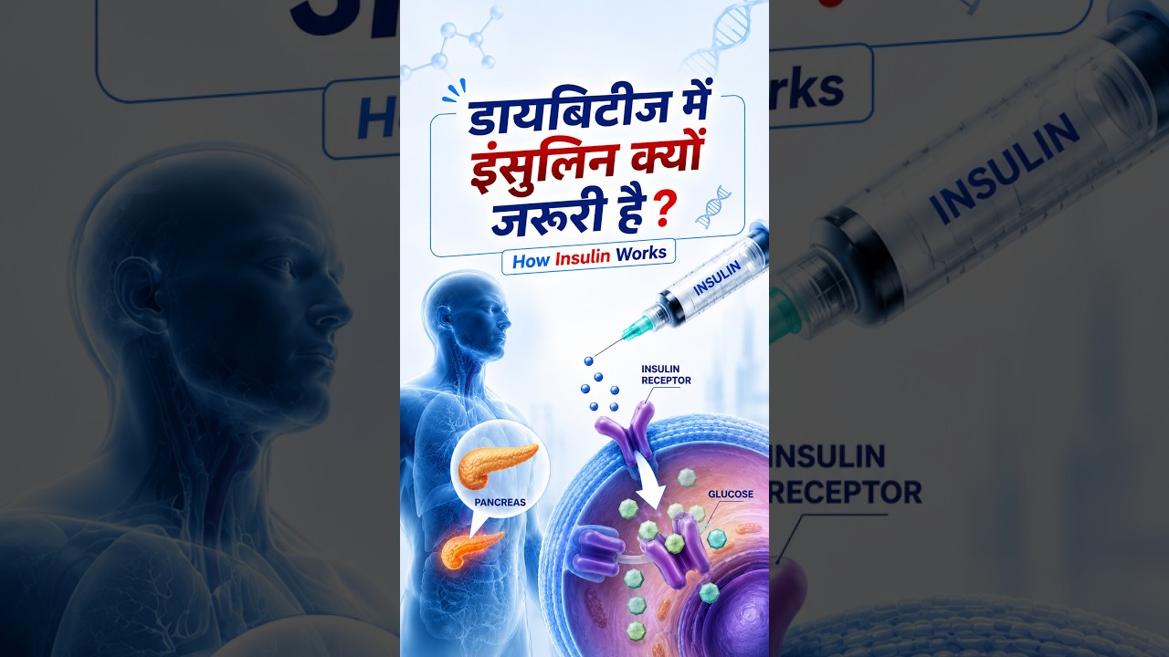Diabetes me Insulin kyu lete hai ? | How Insulin Works #diabetes  #shorts  #anatomy