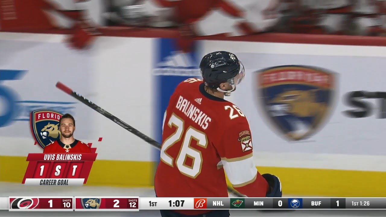 Uvis Balinskis 1st NHL goal vs Hurricanes | Nov 10th 2023