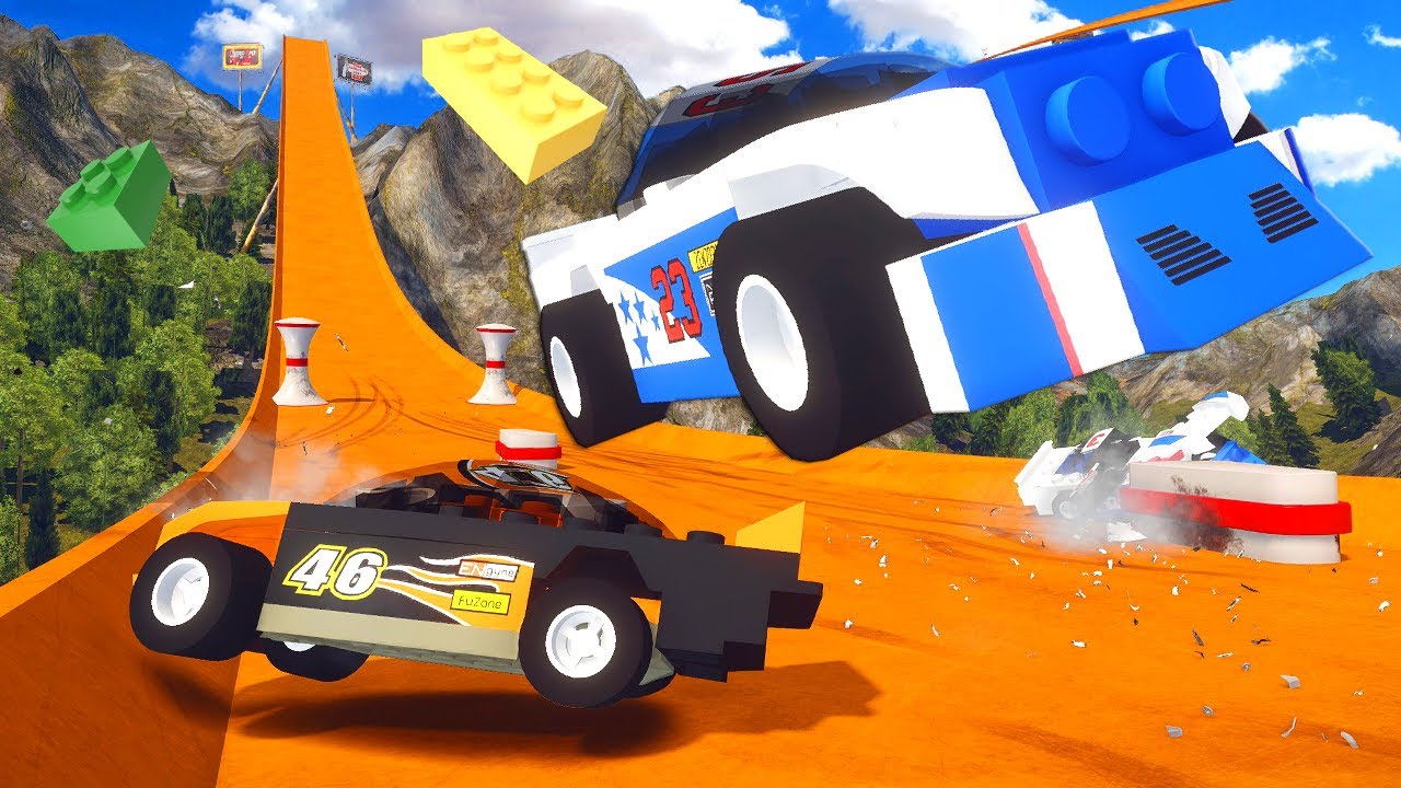 Wrecking LEGO CARS on a HOT WHEELS Track in Wreckfest Mods! YouTube