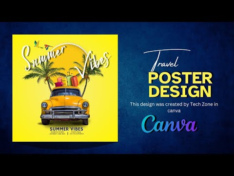 Poster design tutorial ll Using CANVA #canvatips #graphicdesign #design #creative #summer #vibes