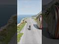 Cars &amp; Police Car vs Giant Pit Bollards Crash #beamngdrive  #shortvideo #asmr #beamng #shorts #short