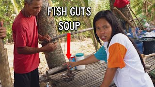 Philippines Village Family Day - Flo Taste Tests Taytay's Fish Guts Soup, Cooking Pancit, & Coconuts