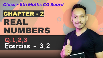 Q. 1,2,3 Ex -3.2 Class 9 maths CG Board | Chapter 3 Real Exponent | Laws of exponent | e-point