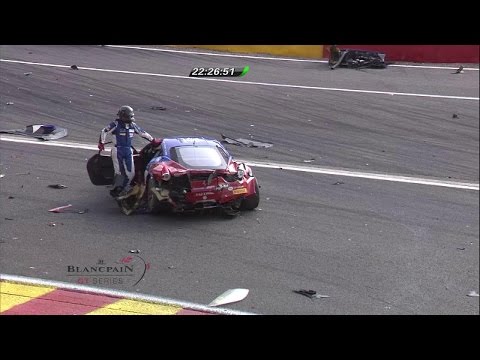 Spa 24h 2014, Ferrari 458 Italia Massive Crash