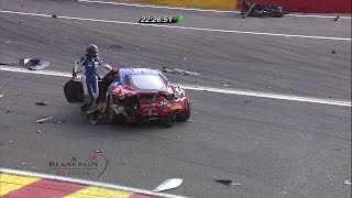 Simon knap had a massive shunt with his ferrari 458 italia during the
spa-francorchamps 24h race. make sure to join forum for more at
http://tbk-light.co...