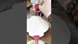 Yellow aur pink resin colours / Resin Two Colour Mixing Art 💛💖 | Satisfying Epoxy Resin Design
