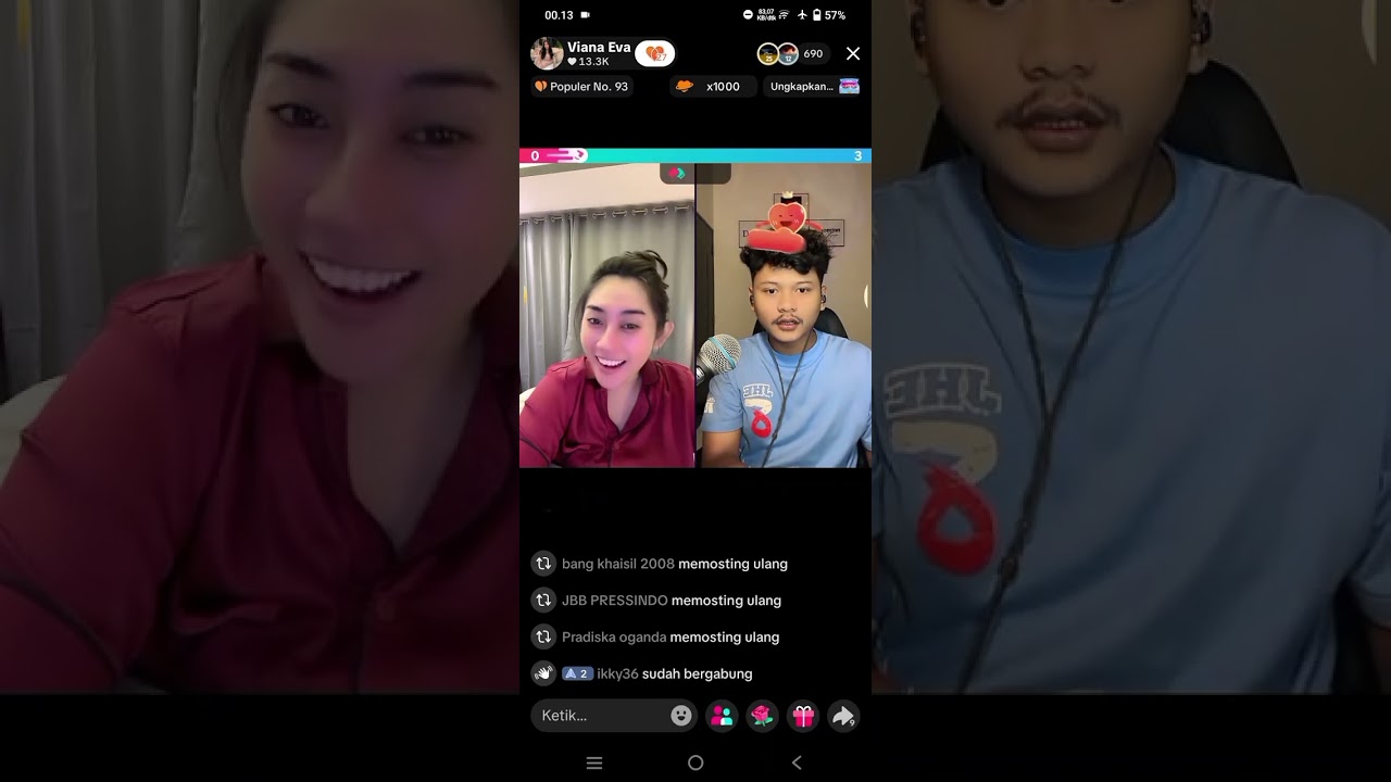 Live viana eva bersama jasunmarju lucu banget