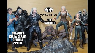 McFarlane Toys THE WITCHER Season 3 CIRI \& GERALT of Rivia Figure 2 Pack