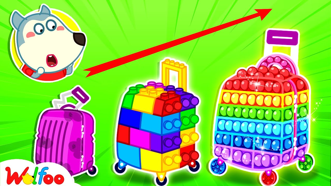 Which Luggage Suitcase Does Wolfoo Like? Wolfoo Makes DIY Pop It Challenge for Kids | Wolfoo Family