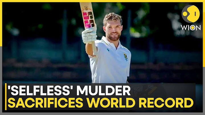 SA Captain Wiaan Mulder Declares On 367* Against Zimbabwe | WION