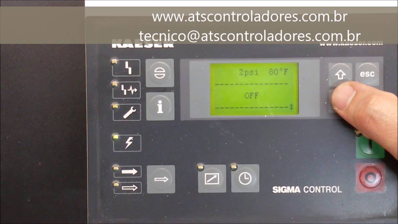 Sigma Control Kaeser 7.7000.1 - Reset de Manutenção ... contactor wiring model t 