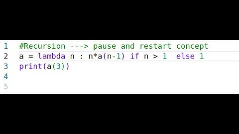 Python Interview Que 9 : To find factorial of given number using lambda function