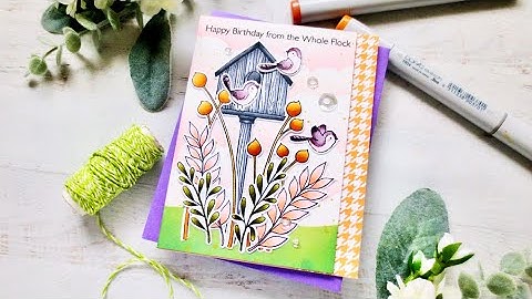 Card Making Tutorial - Copic Coloring, Blending Background, and Perfect Embellishment Placement!
