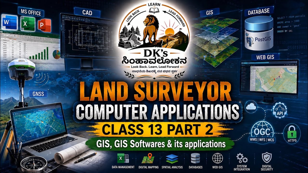 GIS, GIS Softwares & it’s applications || CLASS 13 Part 2 By DKs Simhavalokana