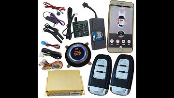 2017-2018 year mobile app gsm&gps car alarm system with engine start stop button