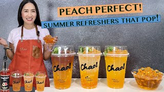 PEACH PERFECT! PEACH PASSION FRUIT POPPING BOBA - PERFECT FOR HOT SUMMER DAYS