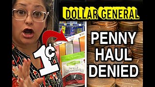 DG PENNY HAUL DENIED! WHAT? 😲 1¢ 🛍 Dollar General 🛒 shopping 😳#pennyitems #pennyshopping #pennies