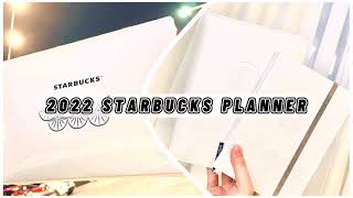 WHITE STARBUCKS PLANNER 2022