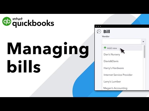 How to manage your bills in QuickBooks Online