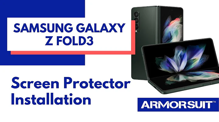 Samsung Galaxy Z Fold 3 Screen Protector MilitaryShield Installation Video Instruction by ArmorSuit