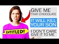 r/EntitledParents - Entitled Mom Risks life for a FREE Chocolate bar...