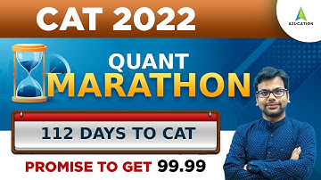 CAT 2022 : Quant Important Questions- 100 Days Quant Plan  | SCORE 99.99 with - AMIYA SIR
