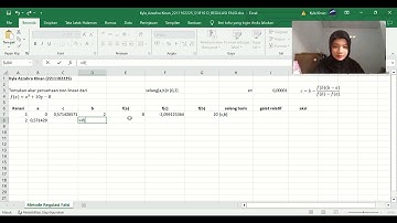 Mencari Akar Persamaan Non Linear dengan Metode Regulasi Falsi
