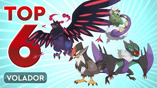 Top 6 - Pokémon Tipo Volador