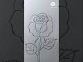 Easy rose drawing with letter U #art #trending #shortsvideo #shortsfeed #shorts #youtubeshorts