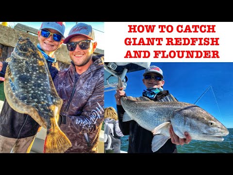 How to Catch GIANT Redfish & Flounder (Galveston TX)
