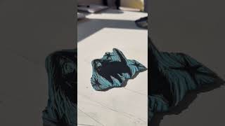Soaking up the sun whilst I have it 🤩 #printmaker #linoprint #printmaking #catlover #catlover