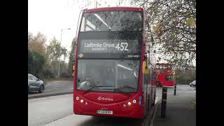 Metrodecker EV ExTT OE34037 & RATP, First Bus OME46037 YJ21EXV on 452 at Ladbroke Grove Sainsbury's
