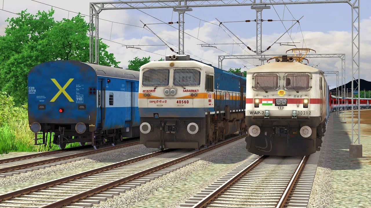 PERFECT CROSSING TRAINS | DIESEL vs ELECTRIC | Indian Railways Train Simulator 2022