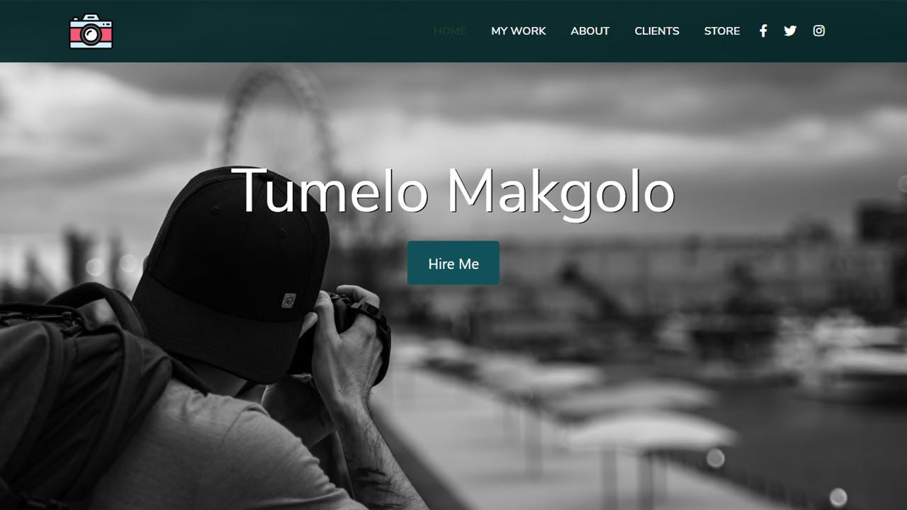 Photographer's Website using Bootstrap 4 | HTML, CSS and JavaScript ...