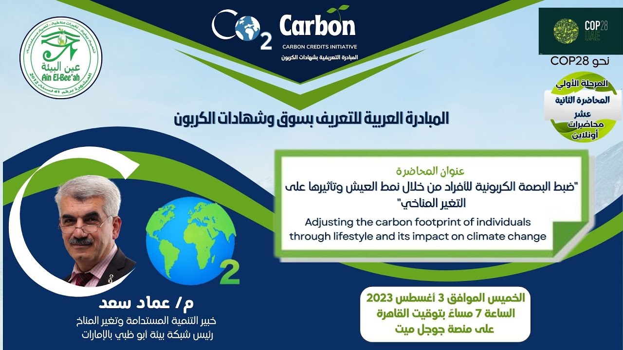 ضبط البصمة الكربونية للأفراد من خلال نمط العيش وتأثيرها على التغير المناخي
