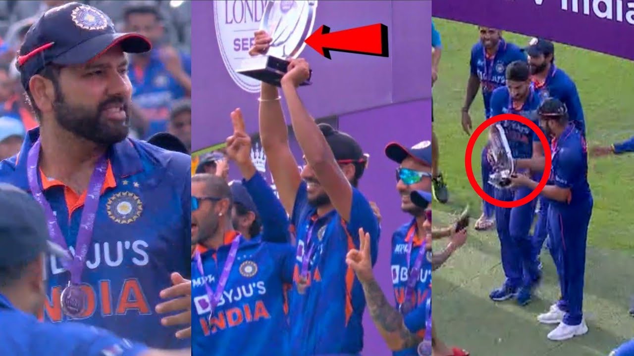 Rohit Sharma s Heart Winning Gesture During Trophy Celebration After Rohit Sharma s Heart Winning Gesture During Trophy Celebration After