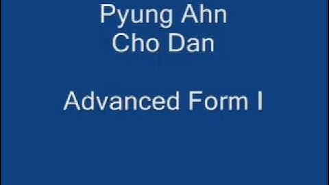 Pyung Ahn Cho Dan Advanced Form One
