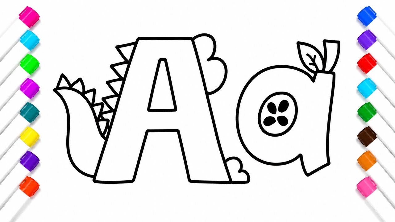 A for Alligator🐊 & Apple🍎| Letter A Transformation| Fun Coloring